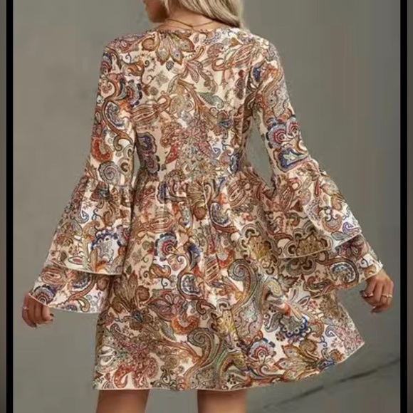 🦋✨BNWT✨🦋SEXY BOHEMIAN MIDI PEPLUM FLORAL DRESS🦋✨VARIOUS SIZES AVAILABLE✨🦋 - Picture 6 of 8